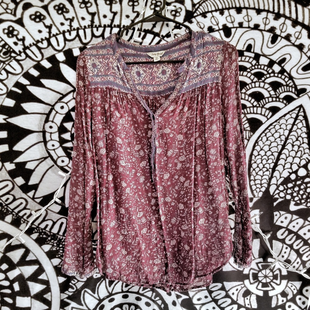 Lucky Brand Long Sleeve Blouse